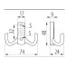Крючок DG EKO NOKTALI ASKI Матовое Золото