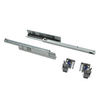 Направляющая скрытая LinkenSystem L=450 НЕПОЛНОГО выдвижения с доводчиком + крепления, ДСП 16
