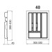 Пенал для посуды UNI белый 400 (330х430х45) Rejs