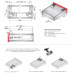 Направляющая скрытая LinkenSystem (35 кг) L=550 полного выдвижения с доводчиком + крепления, ДСП 16