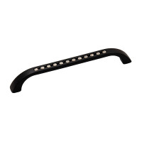 Ручка скоба Ozkardesler TASLI ROMA-128 черный матовый/камни