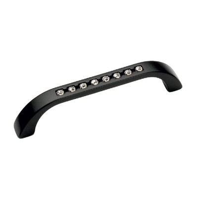Ручка скоба Ozkardesler TASLI ROMA-96 черный матовый/камни