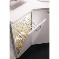 VIBO Корзина бельевая хром L=330,W=240,H=580 кр. к фасаду .