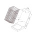 VIBO Корзина бельевая хром L=330,W=240,H=580 кр. к фасаду.