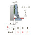 Завіса Для скла Внутрішня 95 ° з доводчиком, з лапкою H=2 Soft Close, LinkenSystem
