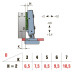 Завіса Для скла Полунакладная 95 ° з доводчиком, з лапкою H=2 Soft Close, LinkenSystem