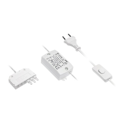 Трансформатор LED з проводом, викл., Колодкою GTV 24v, 6w, 0,35A (Китай)