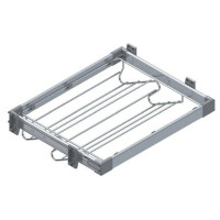 Starax Полка для обуви 550-580х470х170, хром/алюминий