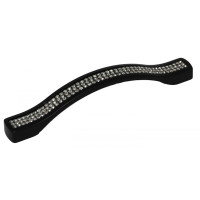 Ручка скоба Ozkardesler TASLI ODESSA-128 черный матовый/камни