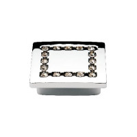 Ручка кнопка Ozkardesler TASLI MIMOZA-32 хром/камни