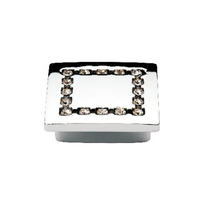Ручка кнопка Ozkardesler TASLI MIMOZA-32 хром/каміння