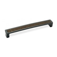 Ручка скоба Ozkardesler TASLI MADRID-160 черный матовый/черные камни