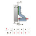 Петля Для стекла Внутренняя 92° с лапкой H=2 LinkenSystem