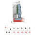Завіса Накладна 100 ° з доводчиком, з лапкою H=0 Easy Motion, LinkenSystem