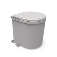 Ведро серое 11L пластмассовое Mesan