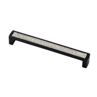 Ручка скоба Ozkardesler TASLI MADRID-192 черный матовый/белые камни