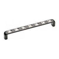Ручка скоба Ozkardesler TASLI BELLA-160 чорний матовий/каміння