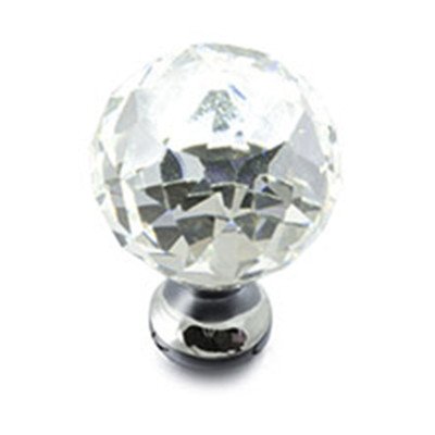 Ручка кнопка GTV Crystal Palace D=30 хром/кристал