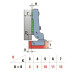 Петля Полунакладная 110° с лапкой H=2 Clip-On, LinkenSystem