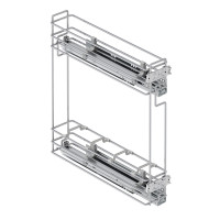 Starax Карго-15 хром 2 полки с доводчиком BLUM правая(100х470х470)