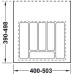 Пенал для посуды серый 500-550 (503х498х46) Hafele