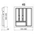 Пенал для посуды UNI белый 450 (380х430х45) Rejs