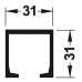 Hafele SILENT 40/60 Шина, верх L=2000мм