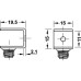Полкодержатель Hafele для стекла 6-10 мм с фиксирующим винтом