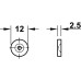 Магнитная защелка д/отв. D=8 мм, 2 кг (черный), Hafele