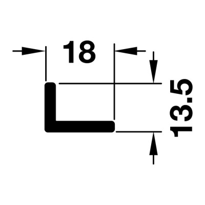 Hafele SLIDO FOLD 40 VF Шина низ, одинарная L=3000мм, алюм. без покрытия