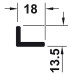 Hafele SLIDO FOLD 40 VF Шина низ, одинарная L=3000мм, алюм. без покрытия