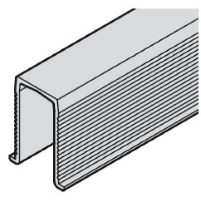 Hafele SLIDO CLASSIC 40-120 P Шина низ, L=1000мм, пластик черный (для межкомн. дверей)