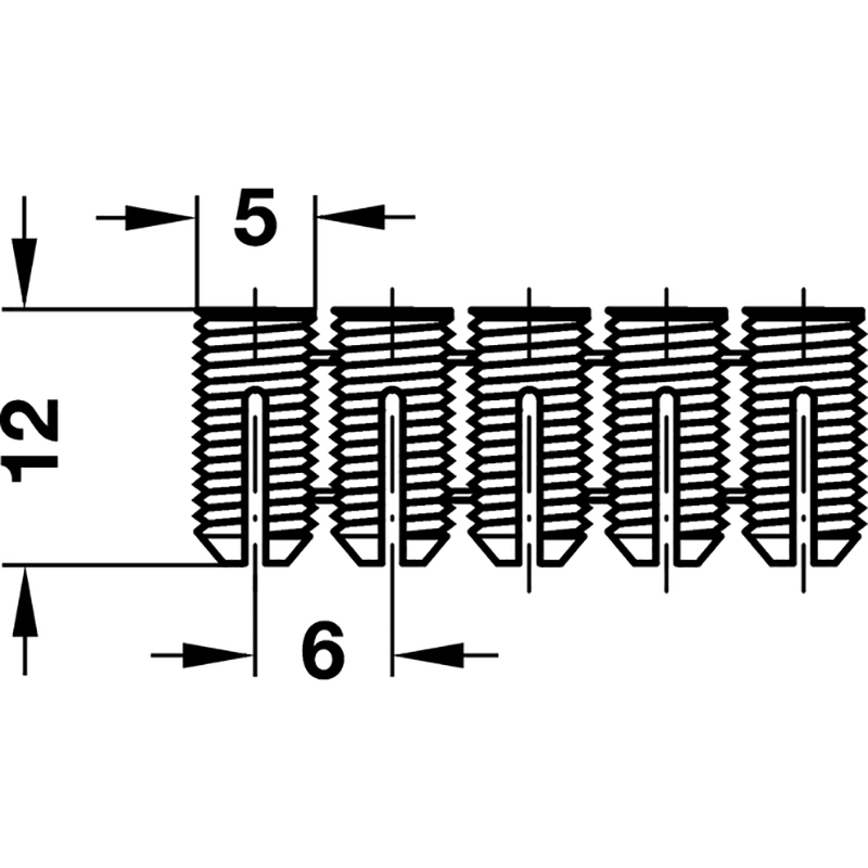Муфта для запресовування d = 5х12 мм, поліамід, Hafele