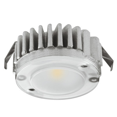 Светильник LED 2040 кругл. 12V / 1,5W алюм., теплый белый, Hafele