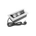 GTV Встраиваемая розетка прямоугольная Белая (2розетки+2USB) Schuko (Китай)