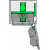 Hafele Tandem рама з поличками Arena Classic, кріпитися на двері шафи 1700х600мм, хром / білий