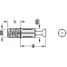 MINIFIX Болт розпірний С100N з пласт. муфтою D8мм, L = 11,5 мм, B = 34мм