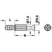 MINIFIX Болт стяжки S200 d=7,5, L=8,5, B=24мм Hafele