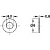 Шайба 4,3х9,0х0,8, Hafele