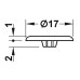 MINIFIX Заглушка для корпусу стяжки D15мм, сіра D-17мм