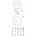 Ручка кнопка GTV Crystal Palace D=30 хром/черный кристалл