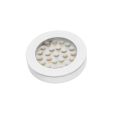 Светильник LED VASCO хол. белый, 12V, 1,7W 24SMD 3528, белый глянец, накладной/врезной (Китай)