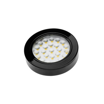 Светильник LED VASCO хол. белый, 12V, 1,7W 24SMD 3528, черный глянец, накладной/врезной (Китай)
