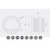 GTV Встраиваемая розетка круглая (1розетки+2USB) Schuko (Китай)