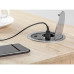 GTV Встраиваемая розетка круглая (1розетки+2USB) Schuko (Китай)