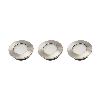 Светильник LED BARRI круглый теплый белый (3шт х 1,5w) от 220v сатин
