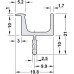Ручка-профиль, серебро L=2500 мм, 16,8х11мм, Hafele