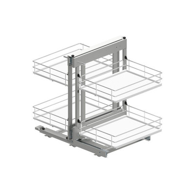 Магический угол Maxima Evo II Corner comfort лев.800, хром+бел (410х540x664)