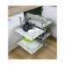 Магический угол Maxima Evo II Corner comfort лев.800, хром+бел (410х540x664)