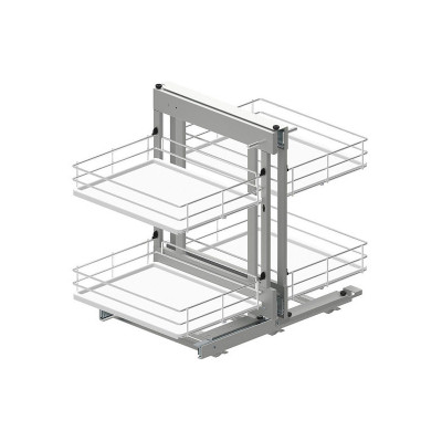 Магический угол Maxima Evo II Corner comfort пр.800, хром+бел (410х540x664)